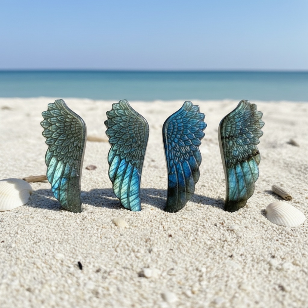 Office Furniture In China - Une sculpture d'aile en labradorite, une