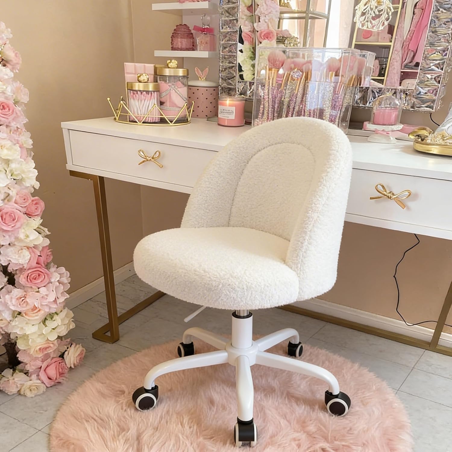 Office Furniture For Small Spaces - Chaise de coiffeuse réglable en hauteur