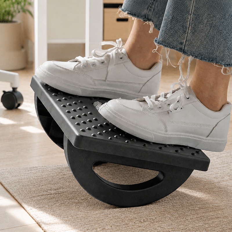 Office Furniture Suppliers - Repose-pieds portable avec rouleaux de massage,