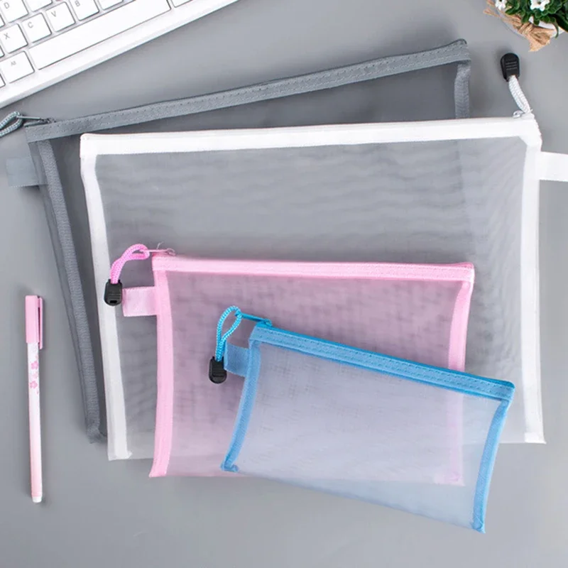 Binder Storage Box - Pochette en maille à fermeture éclair