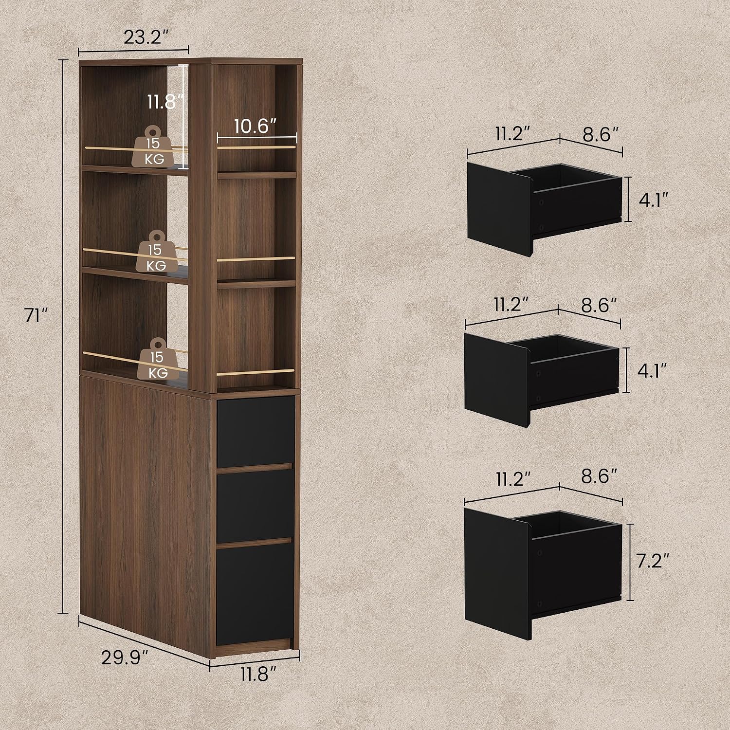 Étagère d'angle de 71 pouces a - Office Furniture For Small Spaces avis et prix