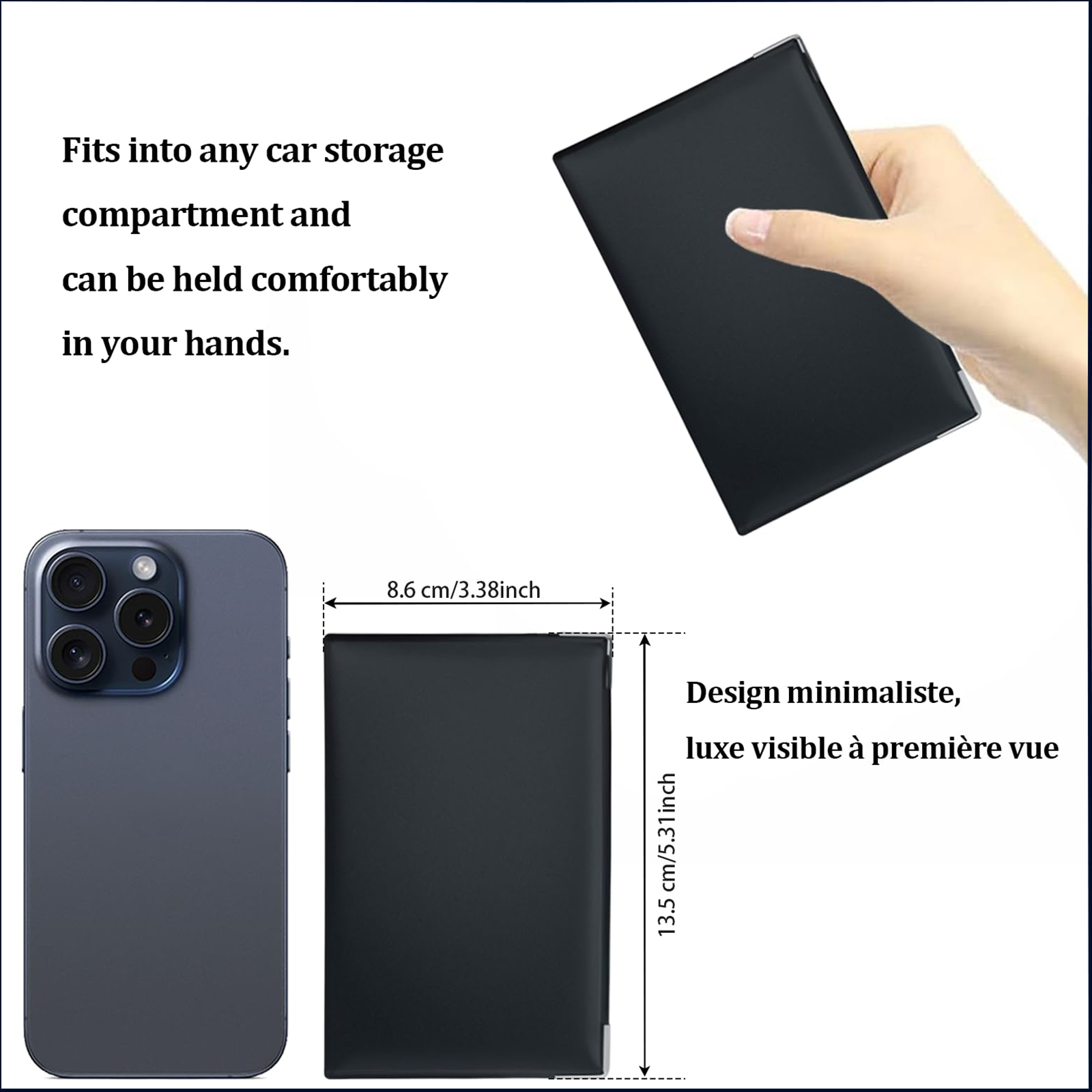 Porte-cartes gris à 4 volets e - Binder Storage Box avis et prix